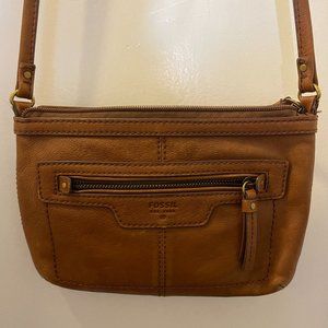 Fossil Tan Crossbody Bag